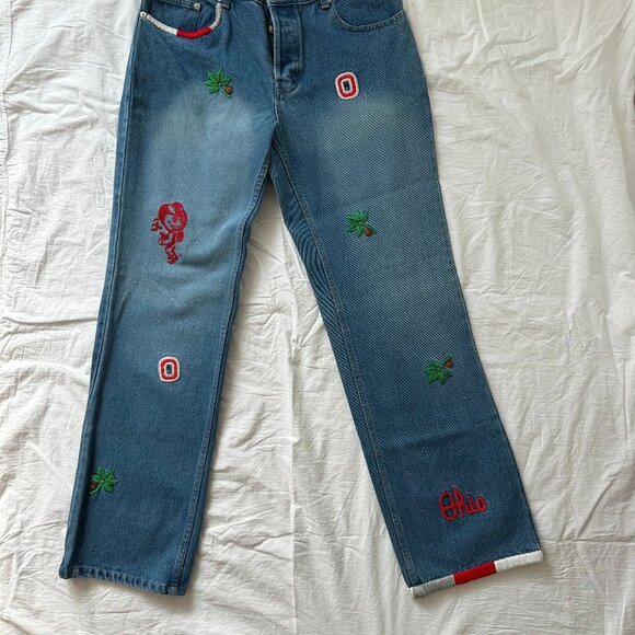 Ohio State Buckeyes OSU embroidered ladies jeans - Picture 1 of 2